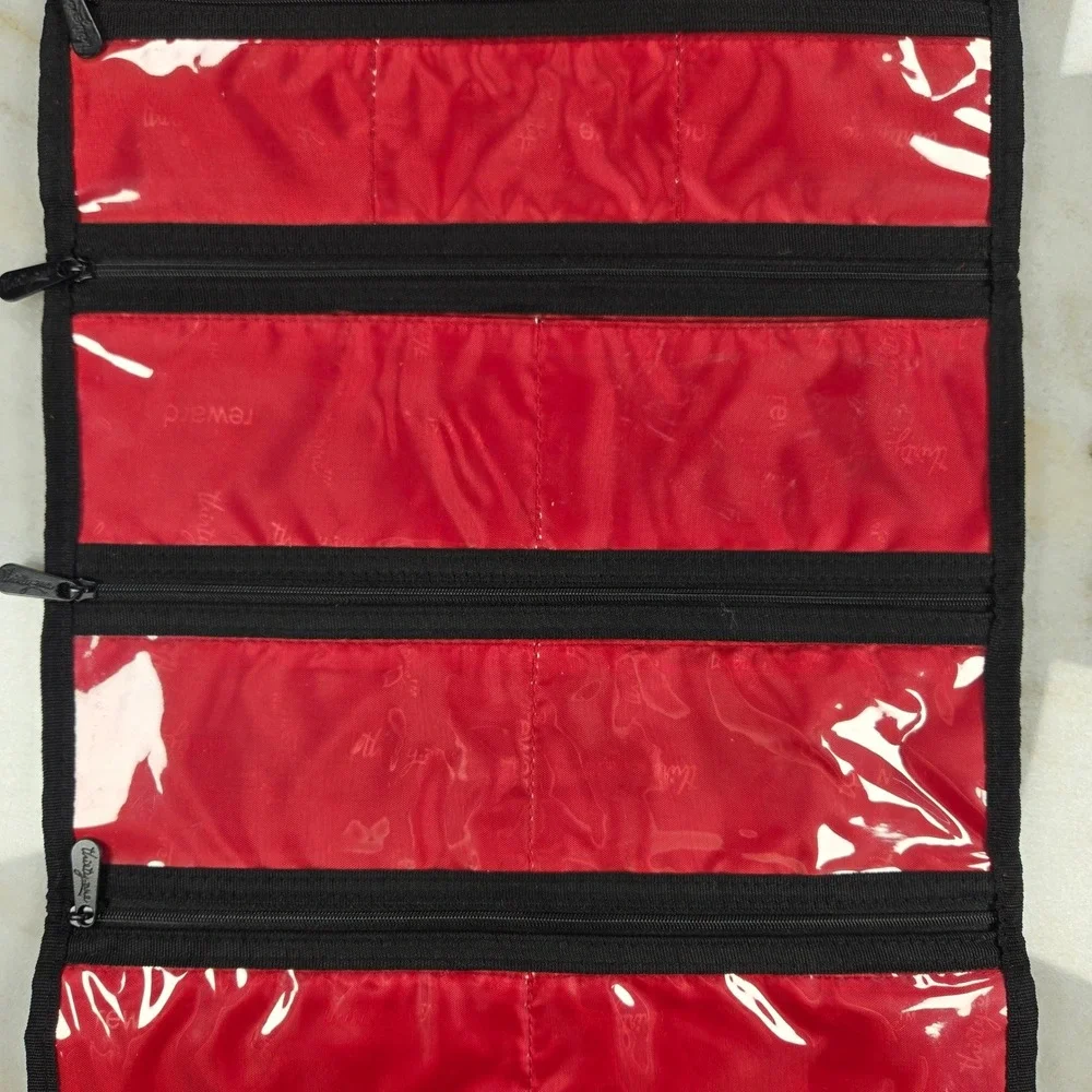 Thirty-One Hanging Toiletry Bag Black White Polka Dot Travel Organizer Preppy